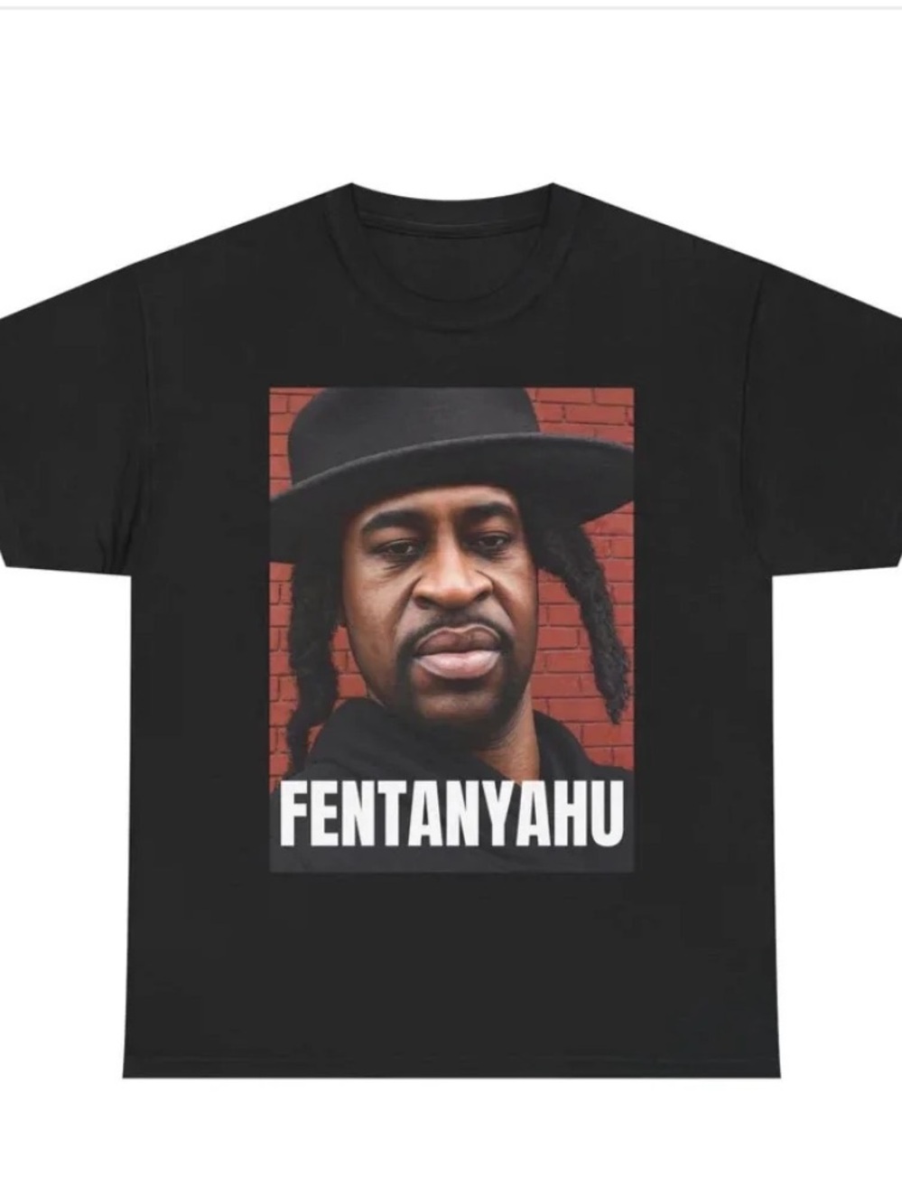 Others Follow Black Tee with Large Front Portrait Print and White Text any size